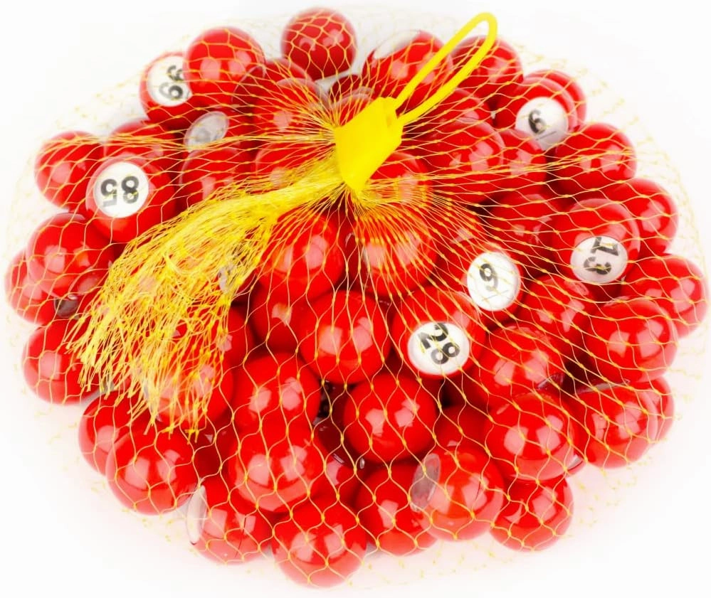 Regal Bingo-Raffle Balls Premium Red Calling Balls with Easy Read Window 7/8 (0.875) in for Large Group Games Game Night & Recreational Activities