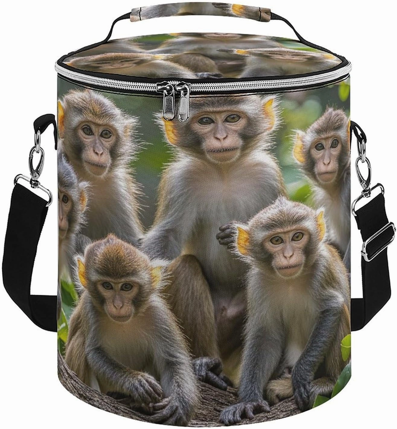 Reusable Cooler Bags, Monkeys Together Printed Camping Cooler Bags,Multi-Purpose Cooler Bags,Cooler Bags for Adults