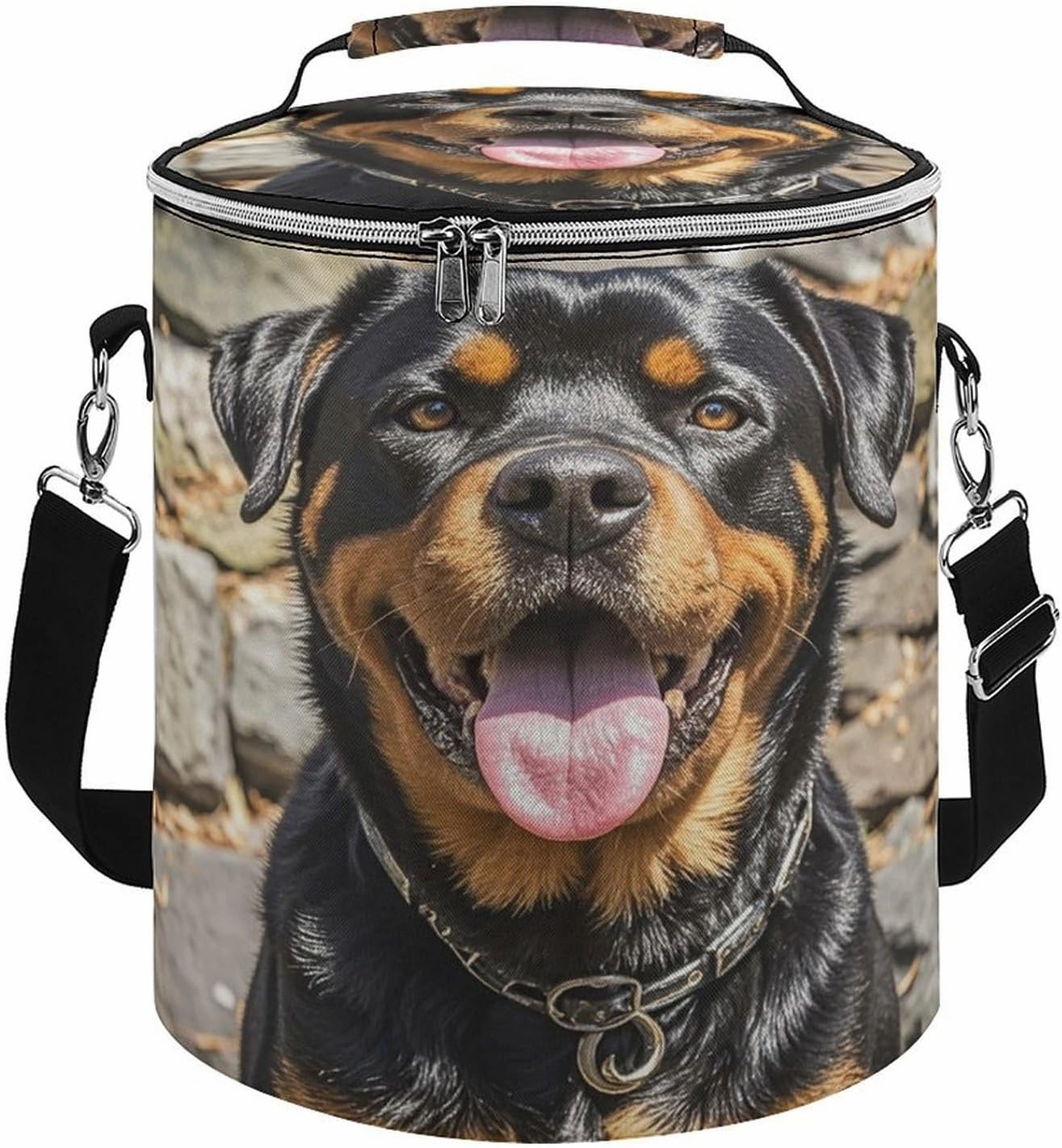 Reusable Cooler Bags, Rottweiler Dogs Printed Camping Cooler Bags,Multi-Purpose Cooler Bags,Cooler Bags for Adults