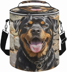 Reusable Cooler Bags, Rottweiler Dogs Printed Camping Cooler Bags,Multi-Purpose Cooler Bags,Cooler Bags for Adults