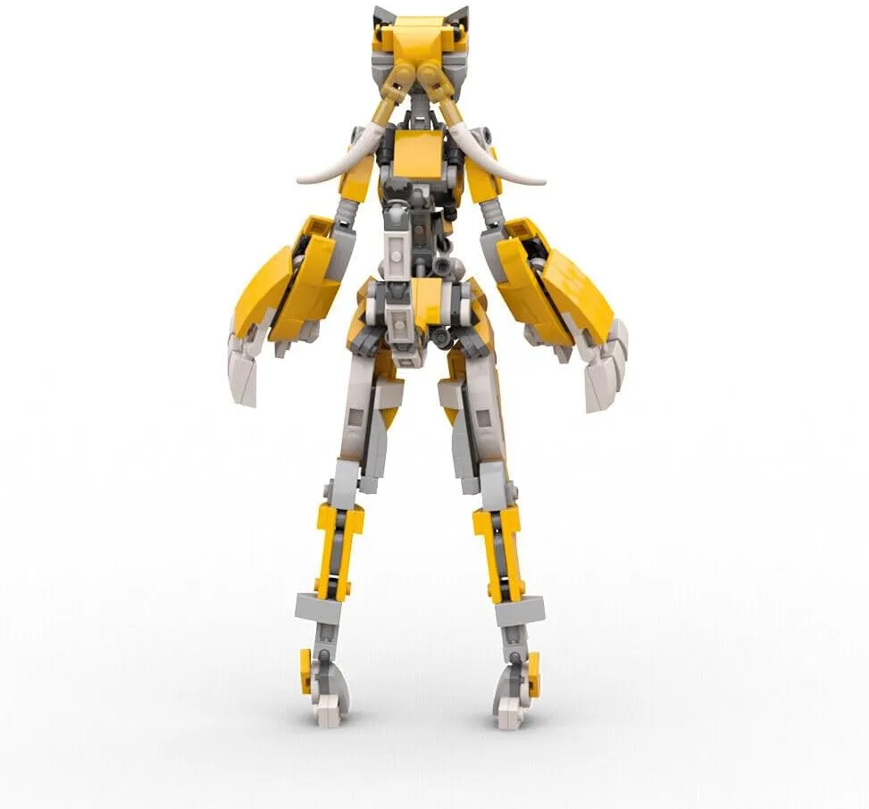 Robot Girl Tiger Girl Mech Model with Movable Joints 314 Pieces MOC Build for Age 18 