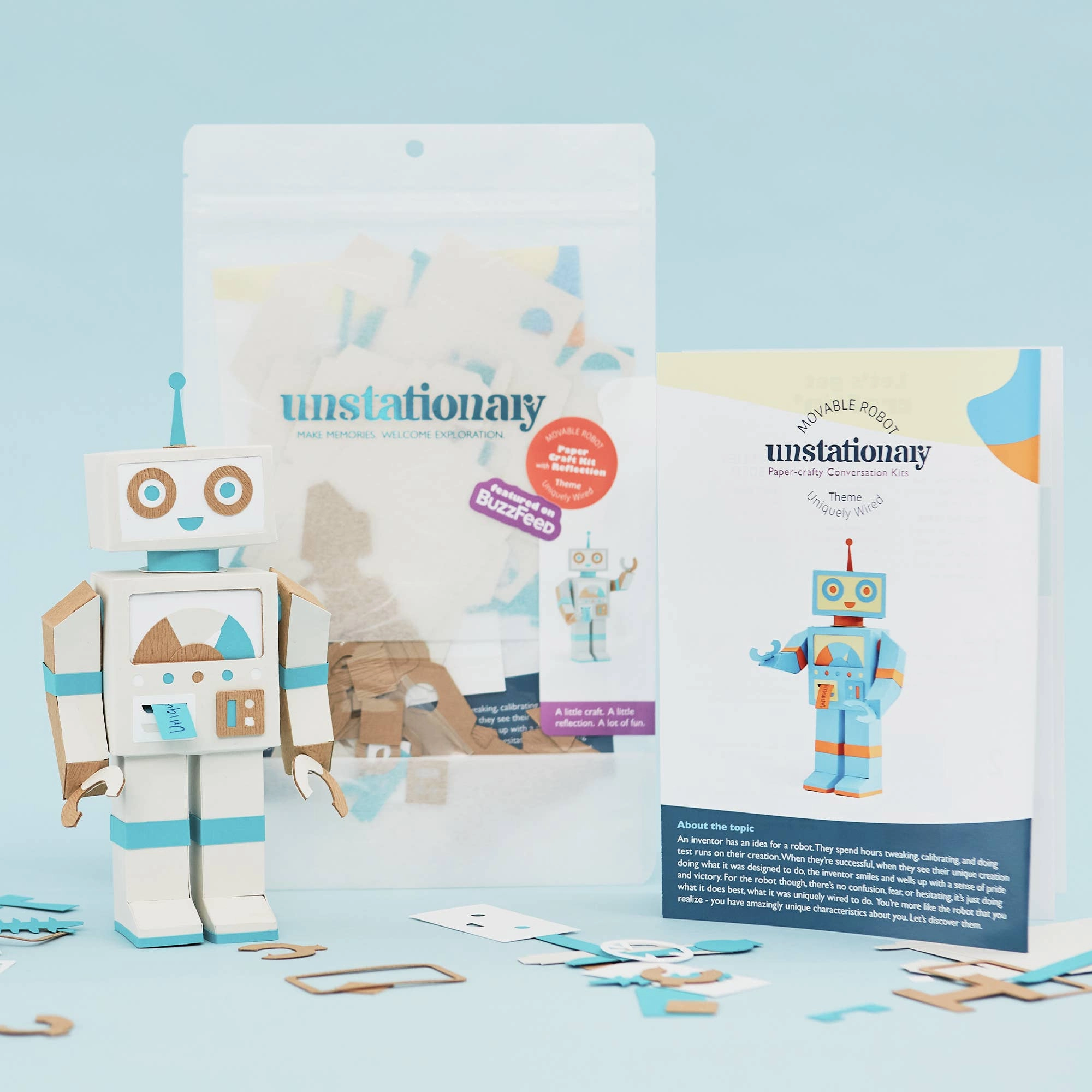 Robot Paper-craft Kit with Reflection: Theme: Uniquely Wired