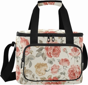 Rose Kingdom Large Capacity Insulated Cooler Bag with Zipper for Hot/Cold Food Beach Cooler Bags for Shopping Food Travel Beach Camping