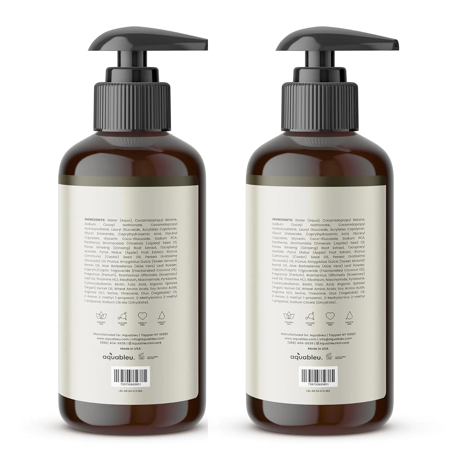 Rosemary Oil Shampoo & Conditioner Set with Advance Therapy Anti-Thinning - Infused with 14 All-Natural Ingredients for Volume, Strength, Thickness, and Dullness Reduction (16oz)