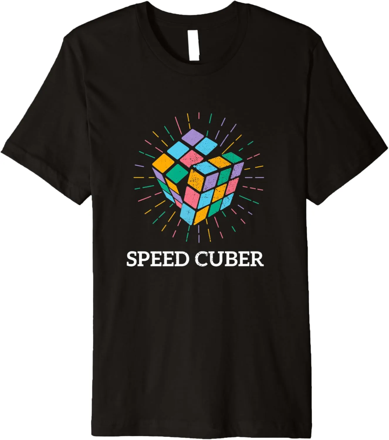 Rubiks Cube Speed Cuber 80's Vintage 3x3 Cube Game Puzzle Premium T-Shirt