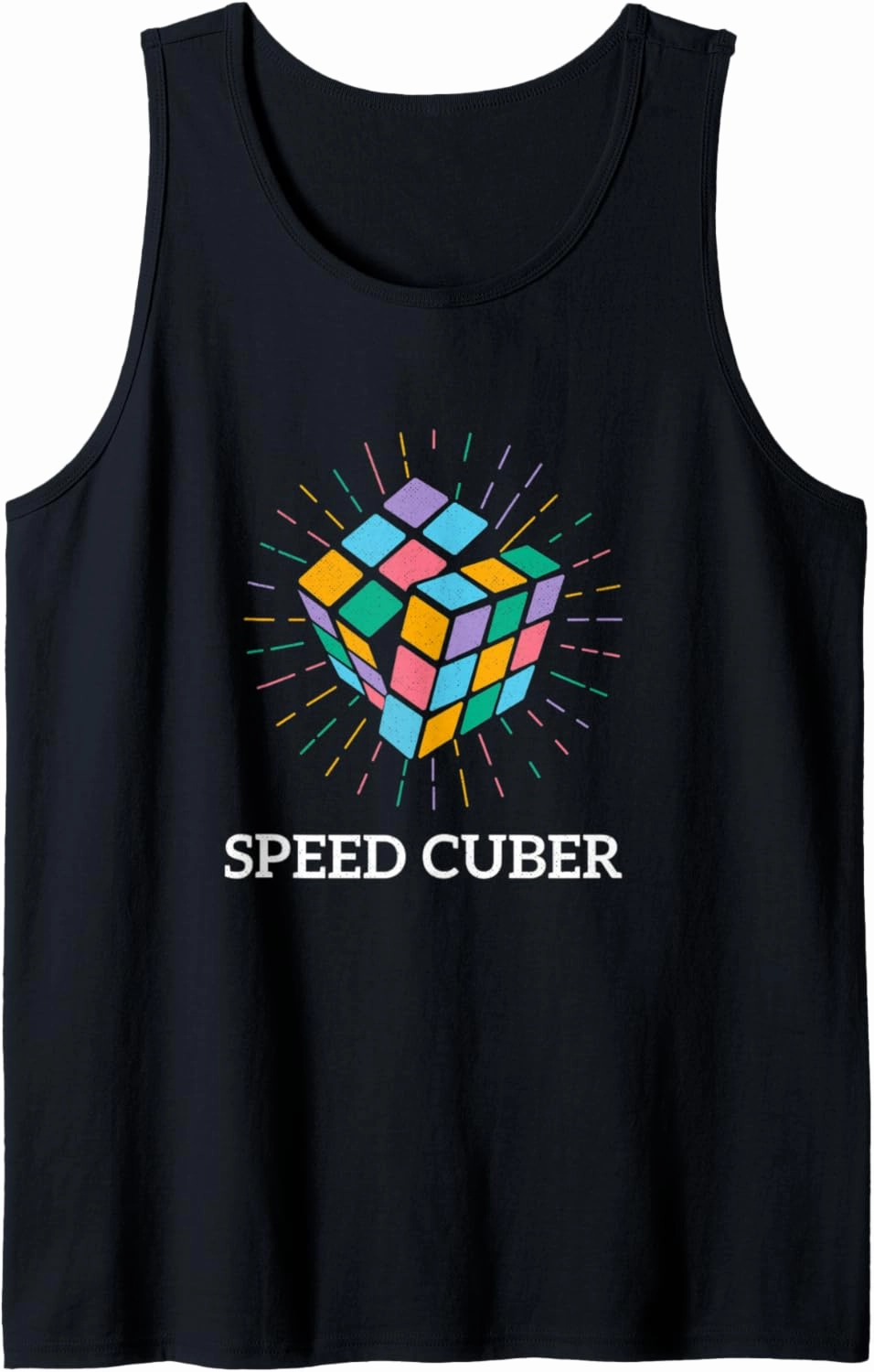 Rubix Cube Speed Cuber Puzzle Master 3x3 Cube Math Game Tank Top
