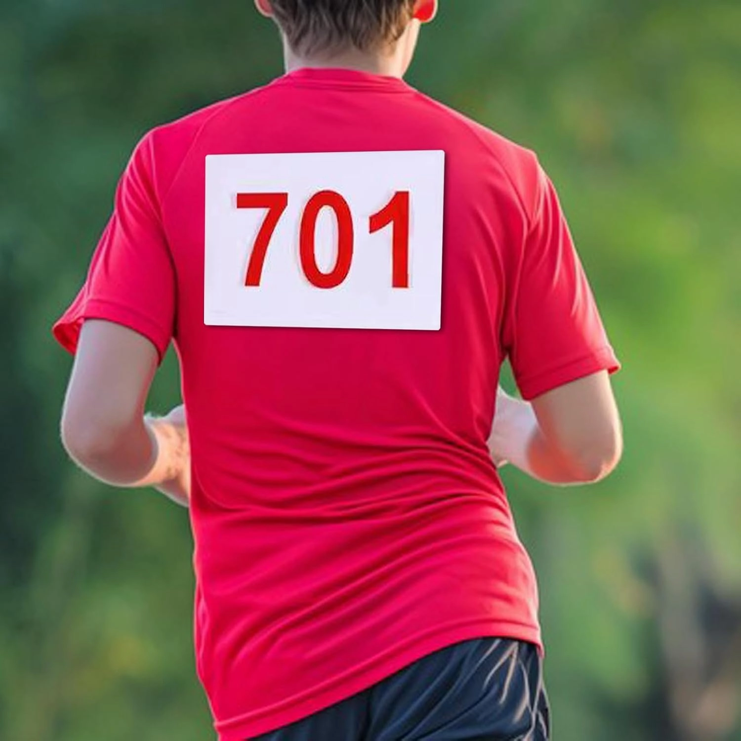 Running Race Bibs Athlete Number Reusable Tear Resistant Waterproof Numbered Bibs
