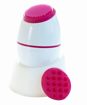 S & T Dermacare Vibrating Facial Cleansing Brush, 0.37 Pound, Colors May Vary, GREEN