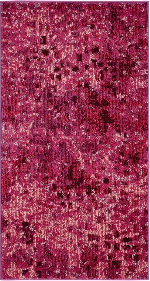 SAFAVIEH Monaco Collection Accent Rug - 2'2" x 4', Fuchsia, Boho Chic Abstract Watercolor Design, Non-Shedding & Easy Care, Ideal for High Traffic Areas in Entryway, Living Room, Bedroom (MNC225F)