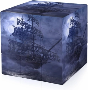 Sailing Pirate Ghost Ship Funny 3x3x3 Cube Smooth Lightweight Puzzle for Adult Graphic Printing Travel