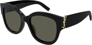 Saint Laurent Women's Oversized Cat Eye Sunglasses, Shiny Black, One Size