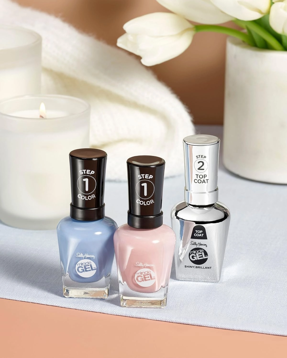 Sally Hansen Miracle Gel™, Regal Rosé, Long Lasting, Gel-Like Formula, No UV Lamp Needed, Pink Nail Polish