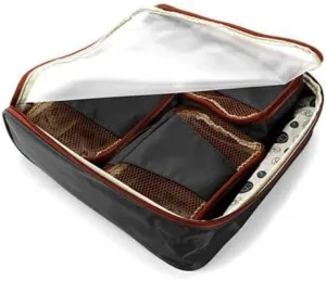 Samantha Brown Slim Line Packing Cubes 4-piece Set - Black