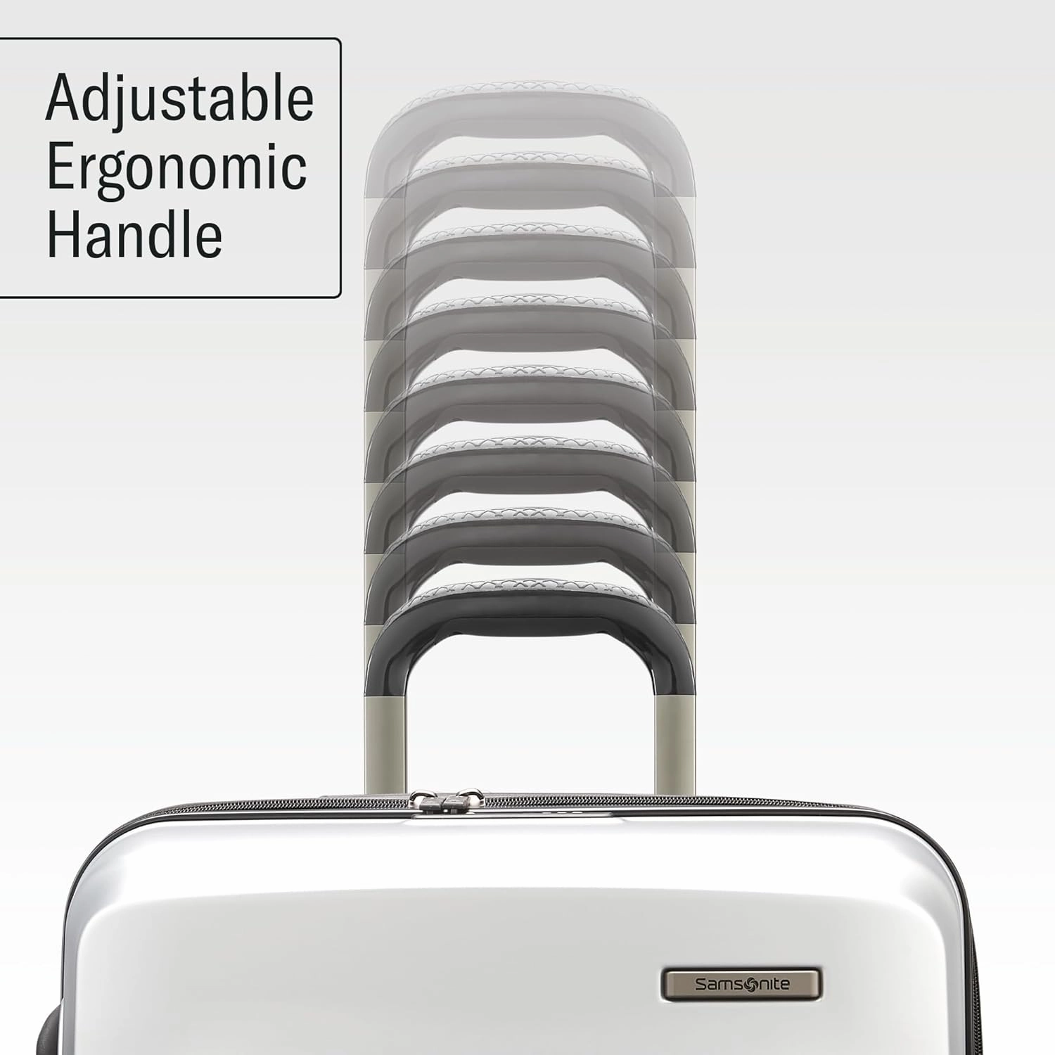 Samsonite Octiv Lightweight Hardshell 20-Inch Carry-On Luggage- Durable & Impact Resistant, 360° Aero Trac Spinner Wheels, Adjustable Telescopic Handle, Expandable Suitcase, TSA Approved Lock - Silver