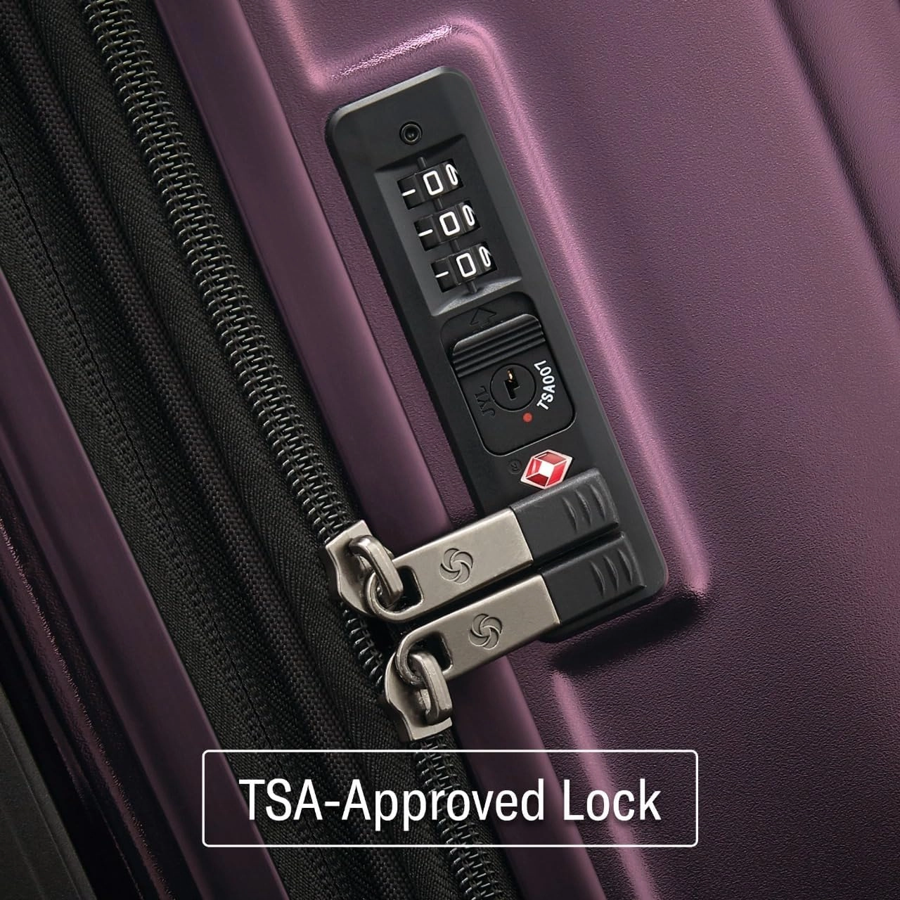 Samsonite Octiv Lightweight Hardshell 28-Inch Large Checked Luggage - Durable & Impact Resistant, 360° Aero Trac Spinner Wheels, Adjustable Telescopic Handle, Expandable, TSA Approved Lock - Purple