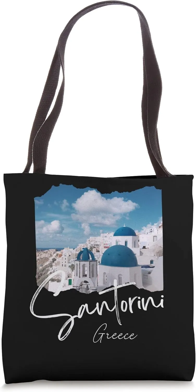 Santorini Greece Souvenir Tote Bag