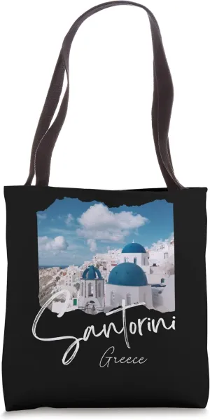 Santorini Greece Souvenir Tote Bag