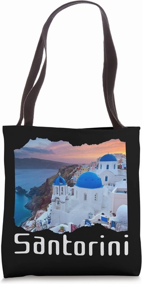 Santorini Greece Souvenir Tote Bag