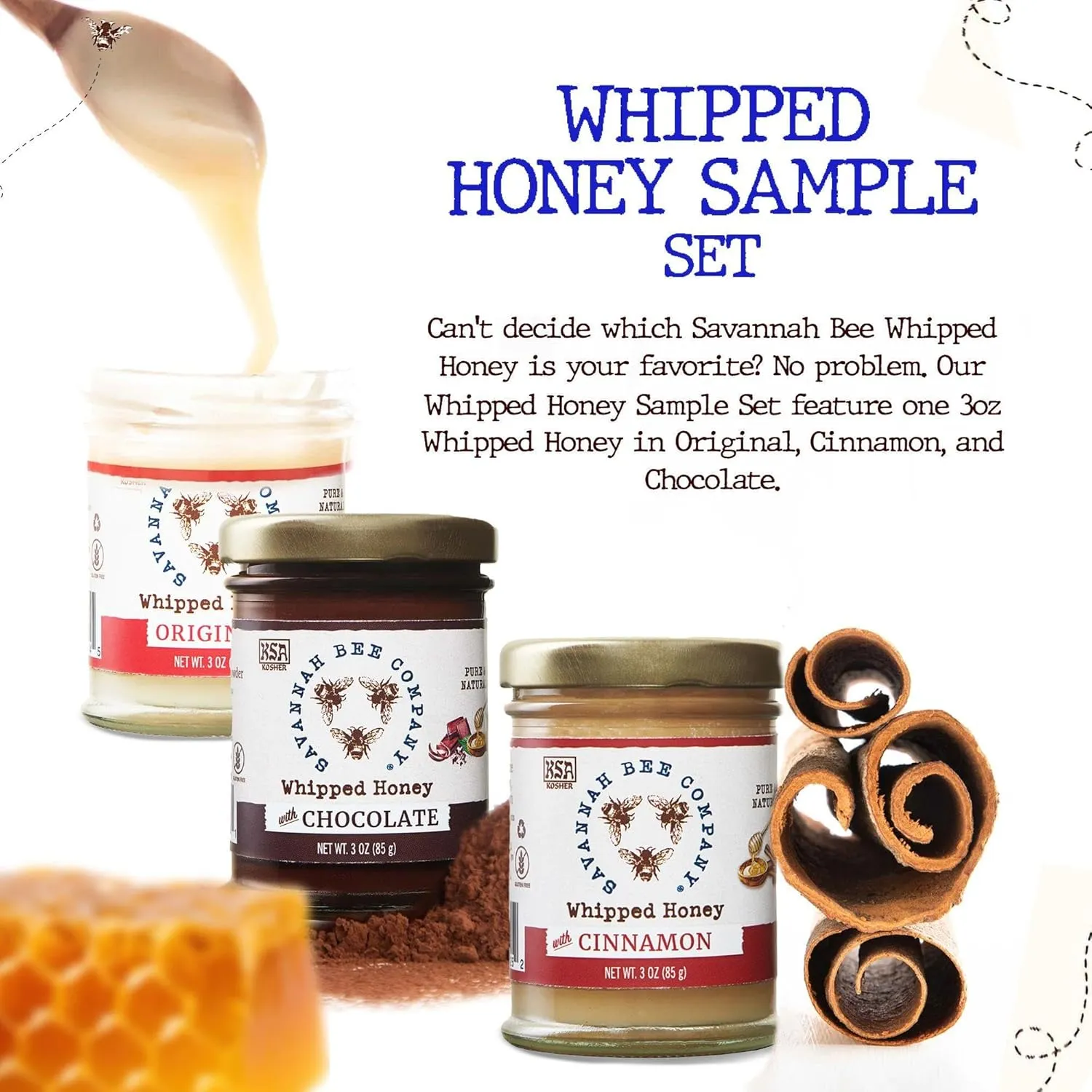 Savannah Bee Company Honey Sample Set - Whipped Honey