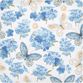 Self-Adhesive Magic Cloth Makeup Bag 21.7 Inch Protective Camera Lens Wrap Multifunctional Magic Storage Cloth Blue Butterfly Flower
