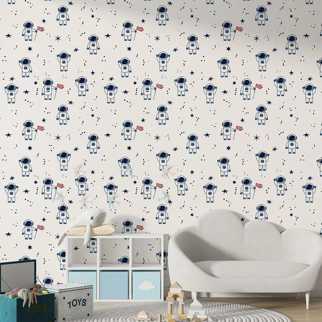 Self Adhesive Robot Wallpaper For Kids bedroom.(Kids_WP41)