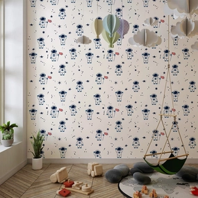 Self Adhesive Robot Wallpaper For Kids bedroom.(Kids_WP41)