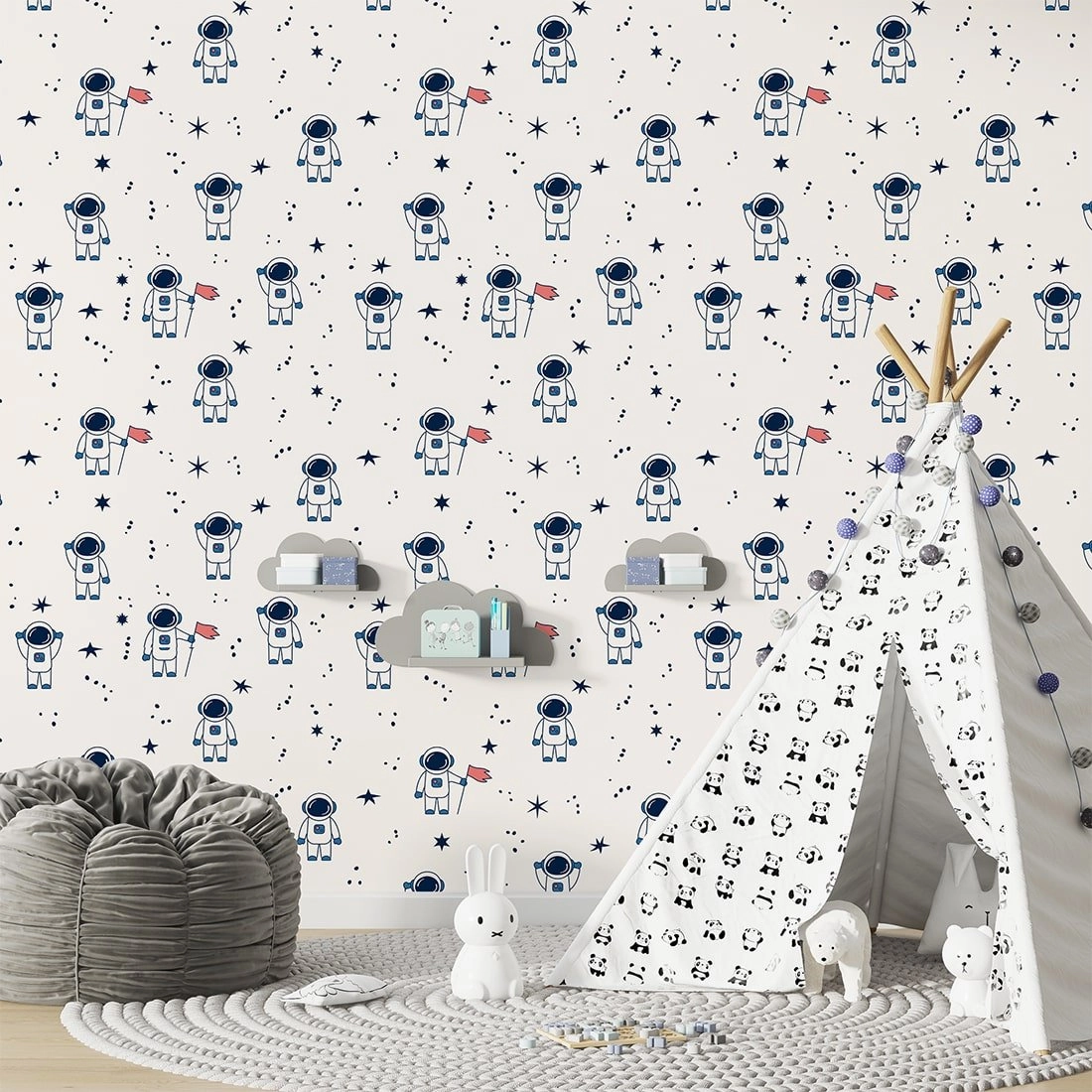 Self Adhesive Robot Wallpaper For Kids bedroom.(Kids_WP41)
