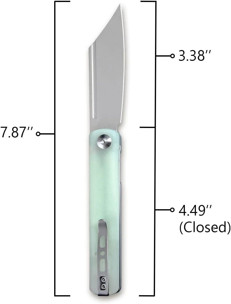 SENCUT Bronte Folding Pocket Knife with Front Flipper Opener, 3.38 Inch Blade Natural G10 Handle SA08C
