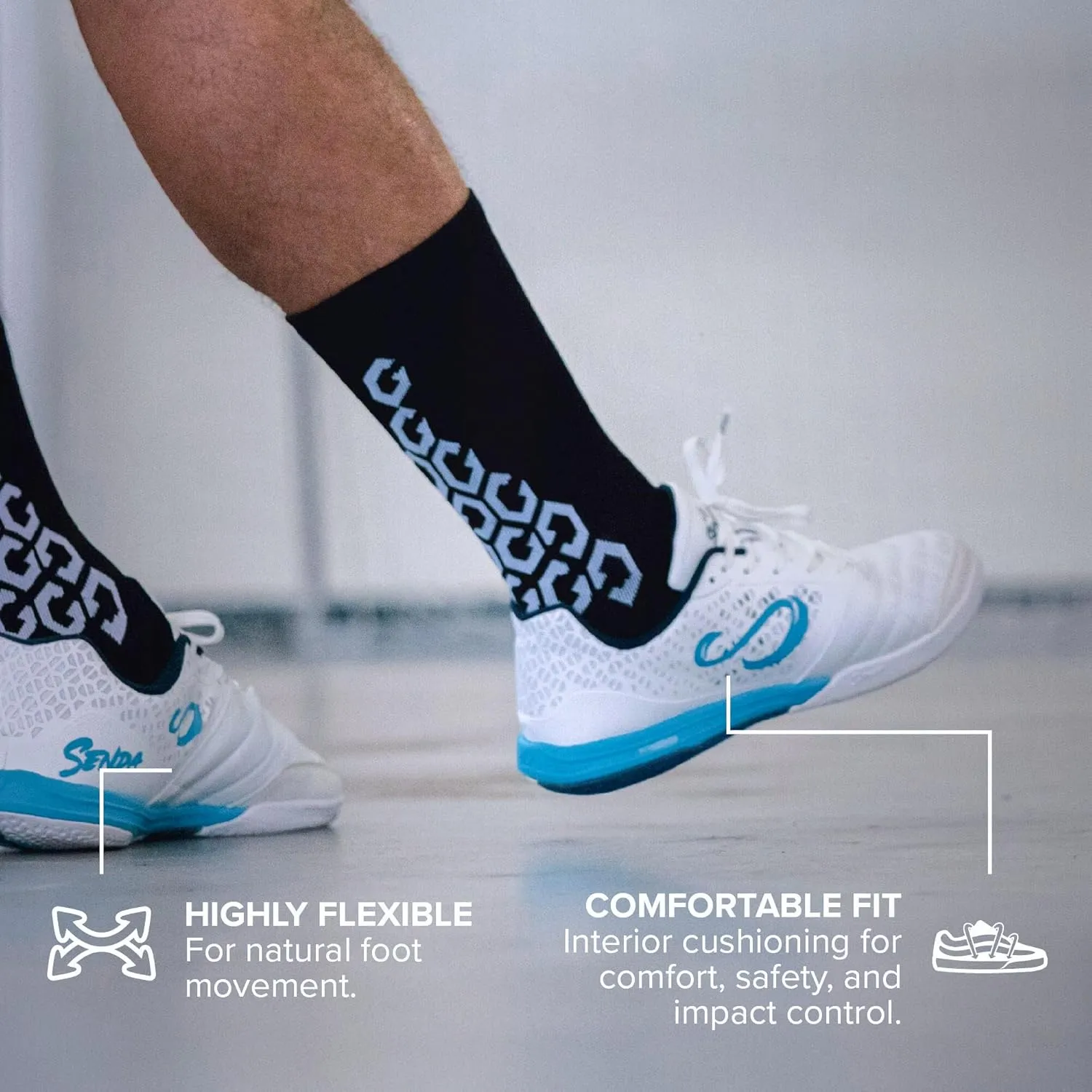 SENDA Ushuaia Pro 2.0 Indoor Soccer, Court, and Futsal Shoes, Unisex, Adult and Youth Sizes