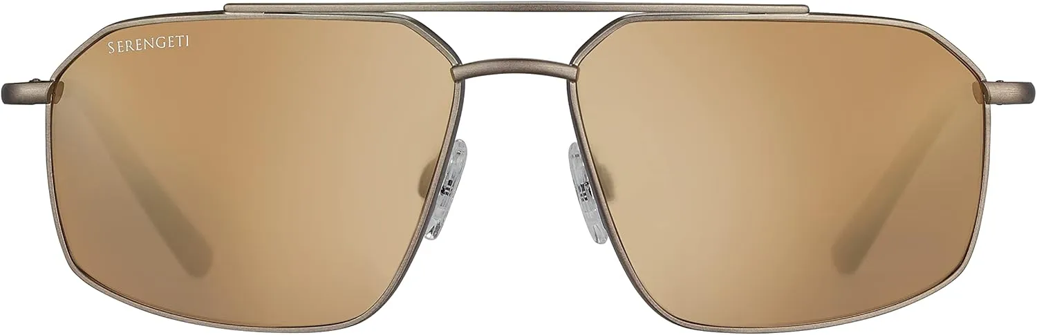 Serengeti - Wayne Square Metal Sunglasses, Polarized, Men and Women, Made in Italy