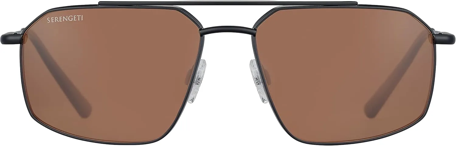 Serengeti - Wayne Square Metal Sunglasses, Polarized, Men and Women, Made in Italy