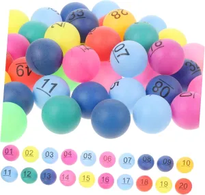 Set of 50 Plastic Numbered Pong Balls Raffle Game Balls Party Game Props
