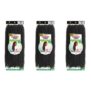 SHAKE-N-GO 3x Cuban Twist Soft & Natural 22" (3-PACK) (LIGHT AUBURN 27)