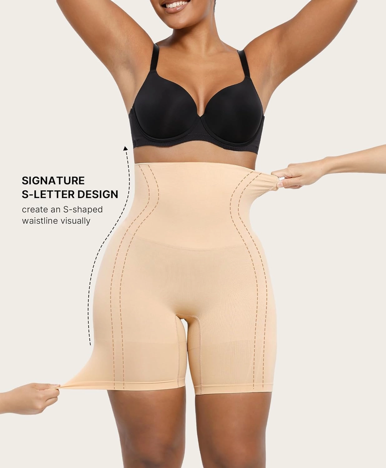 SHAPELLX Shapewear Tummy Control Shorts for Women Seamless High Waisted Body Shaper Thigh Slimming Underwear Girdle