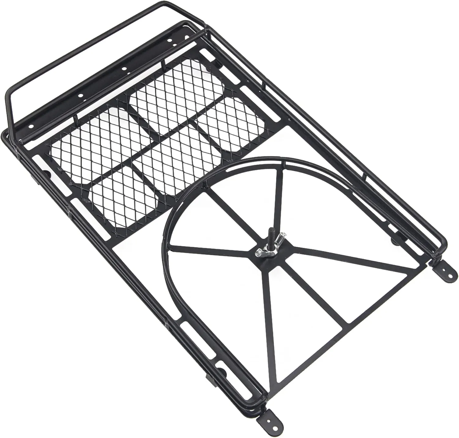 ShareGoo RC 1/10 Metal Roof Rack Luggage with 6LED Light Set Compatible with Traxxas TRX4 Axial SCX10 90046 Tamiya CC01 D90 Wrangler 1/10 RC Crawler Car (Style 1)