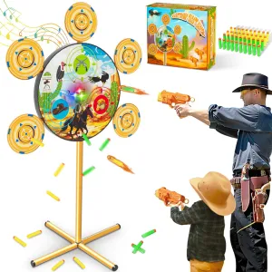 Shooting Games Toys for Nerf Gun Party, Shooting Targets with 2 Toy Guns 40 Foam Darts Kids Outdoor Indoor Toys for Birthday Christmas Easter Gifts for 4 5 6 7 8 9 10  Year Old Boys Kids