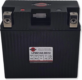 Shorai LFM Lithium-iron Battery w/BMS, LFM21A6-BS12, 7.0Ah 13.2V, 92.4WHr, "A" Type, Case 6