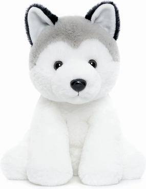 Siberian Husky Stuffed Animals, Soft Puppy Stuffed Dogs Plush Toy for Kids, Girls, Boys, Baby, Birthday, Bedtime Gift, 12 inches