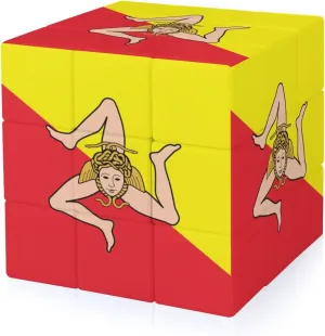 Sicilian Flag Adults 3x3x3 Color-Matching Smooth Fully Printed Cube Gift