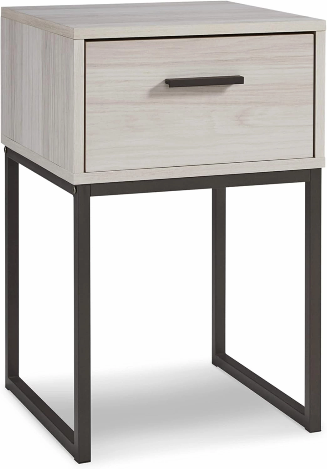 Signature Design by Ashley Socalle 1 Drawer Nightstand, 26" Tall, Natural Beige
