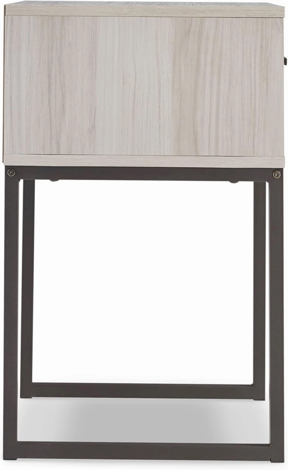 Signature Design by Ashley Socalle 1 Drawer Nightstand, 26" Tall, Natural Beige