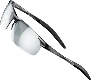 SIPLION Sunglasses Men Polarized for Men's Driving Sport Fishing hiking UV Protection Al-Mg Metal Frame Ultra Light