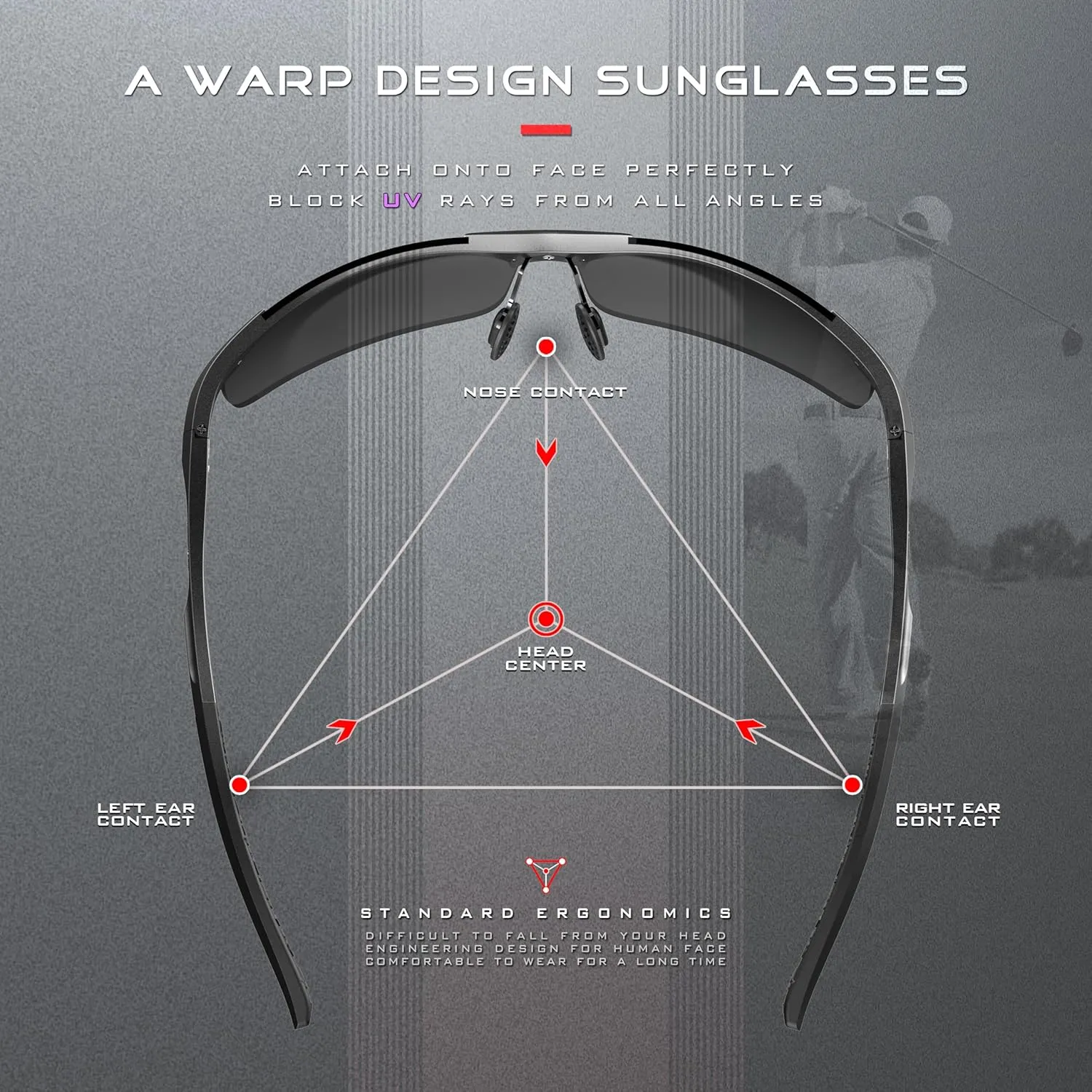 SIPLION Sunglasses Men Polarized for Men's Driving Sport Fishing hiking UV Protection Al-Mg Metal Frame Ultra Light