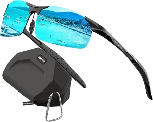 SIPLION Sunglasses Men Polarized for Men's Driving Sport Fishing hiking UV Protection Al-Mg Metal Frame Ultra Light