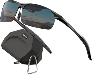 SIPLION Sunglasses Men Polarized for Men's Driving Sport Fishing hiking UV Protection Al-Mg Metal Frame Ultra Light