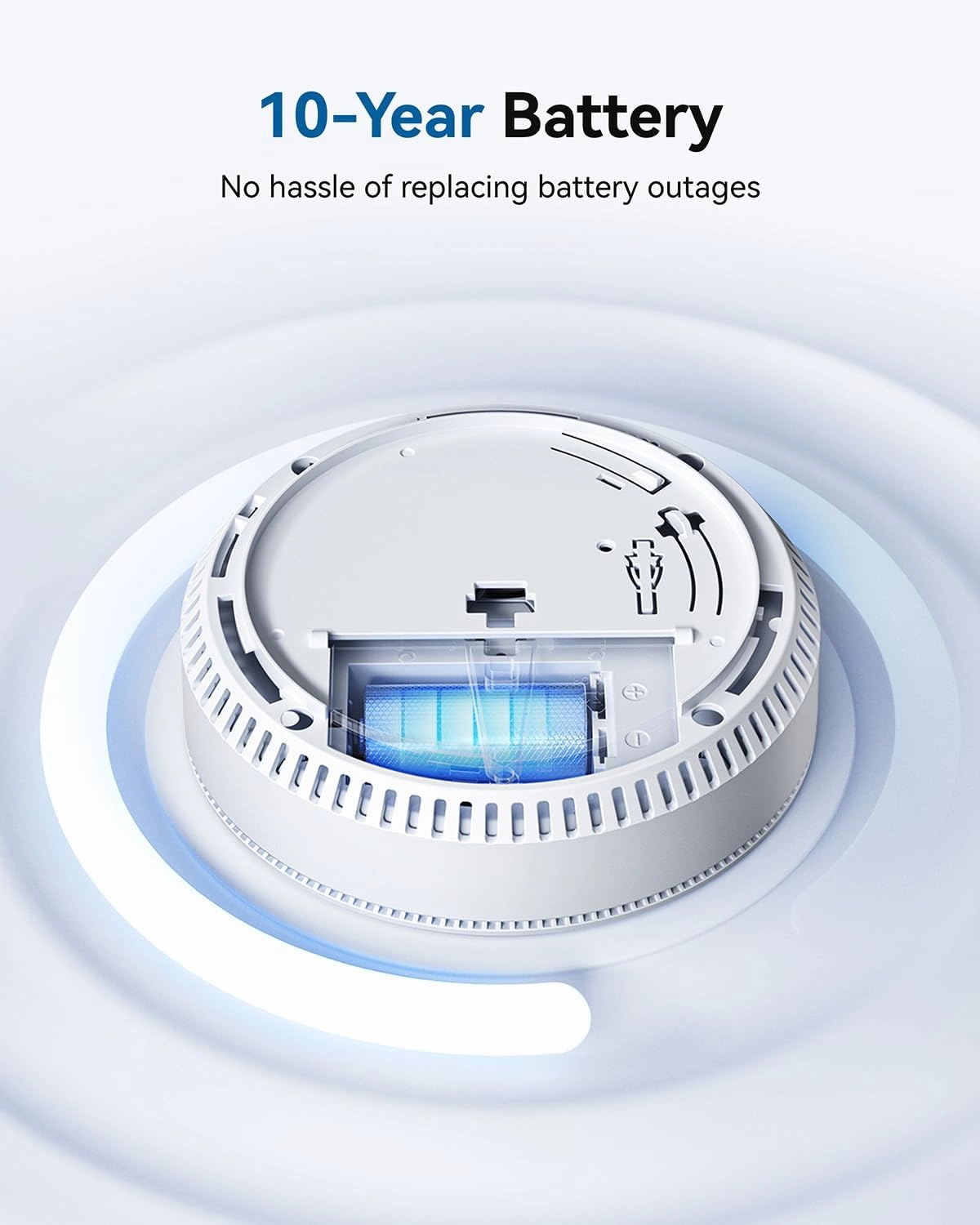 SITERWELL Hardwired Smoke Detector Carbon Monoxide Detector 10 Year Battery, Meets UL217-9th Standards, Interconnected Smoke and Carbon Monoxide Detector Combo with Bilingual Voice Alerts, 1 Pack