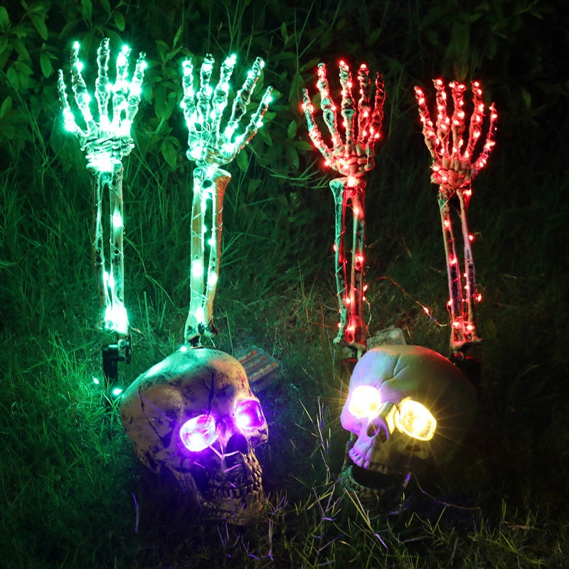 Skeleton Arm Hand LED Light Halloween Party Outdoor Garden  Decorative