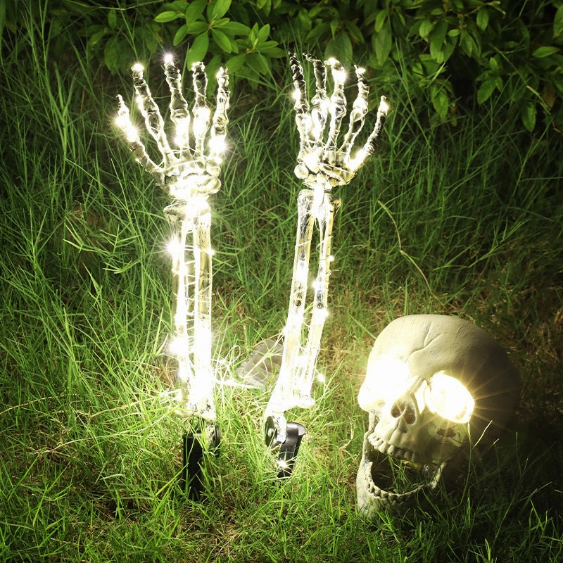 Skeleton Arm Hand LED Light Halloween Party Outdoor Garden  Decorative