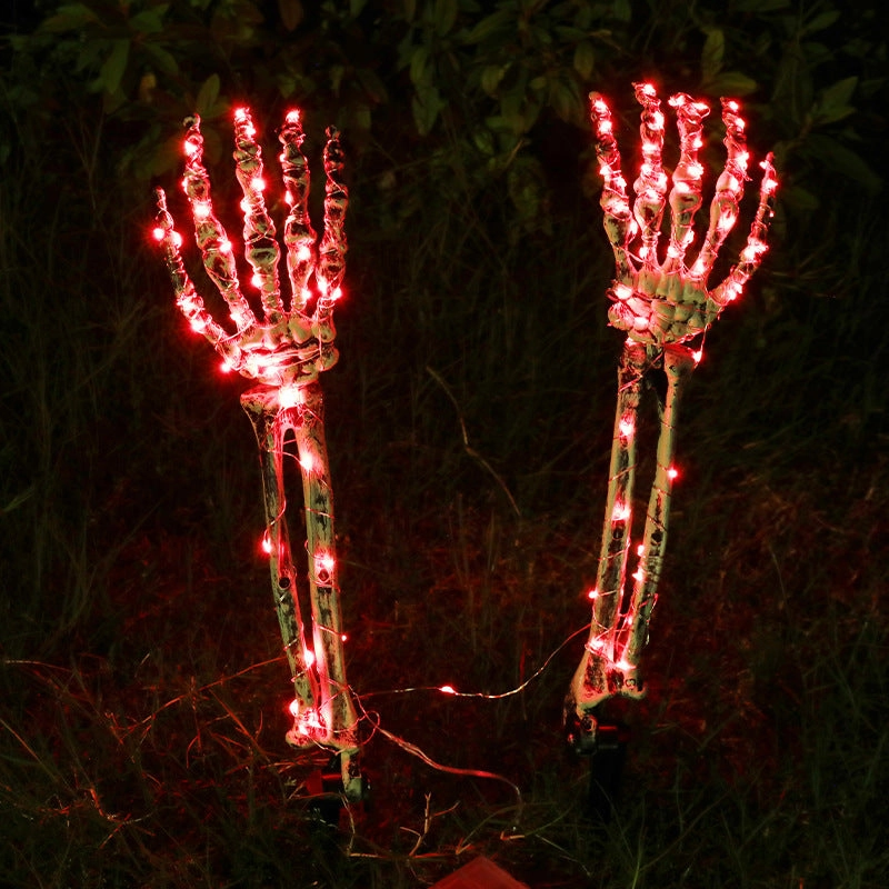 Skeleton Arm Hand LED Light Halloween Party Outdoor Garden  Decorative