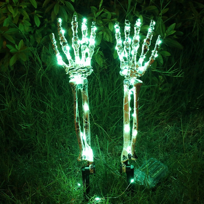 Skeleton Arm Hand LED Light Halloween Party Outdoor Garden  Decorative